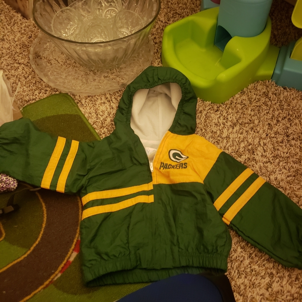Vintage green bay packers NFL toddler windbreaker